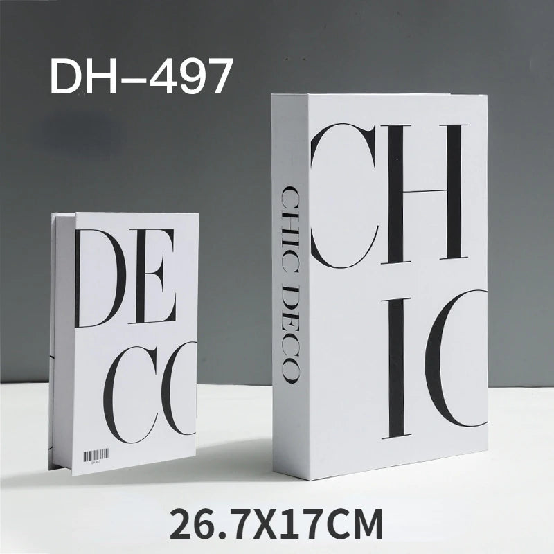 Fashion Fake Books Decoration Luxury Decorative Book Designer Living Room Decoration Simulation Books Home Decor Gifts