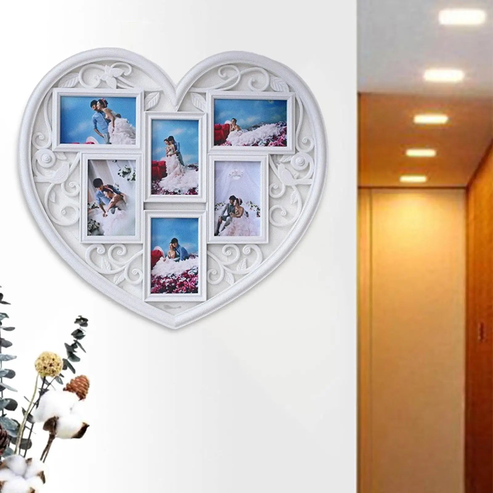 Wall Decor Collage Picture Frame Six 4x6 Displays Ornament for Home Decor