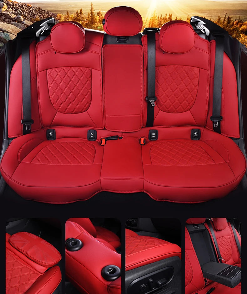 Car Accessories for MINI Cooper R50 R53 HATCHBACK R55 Clubman R56 R57 CABRIO R60 Countryman Custom Seat Covers Leather Pad