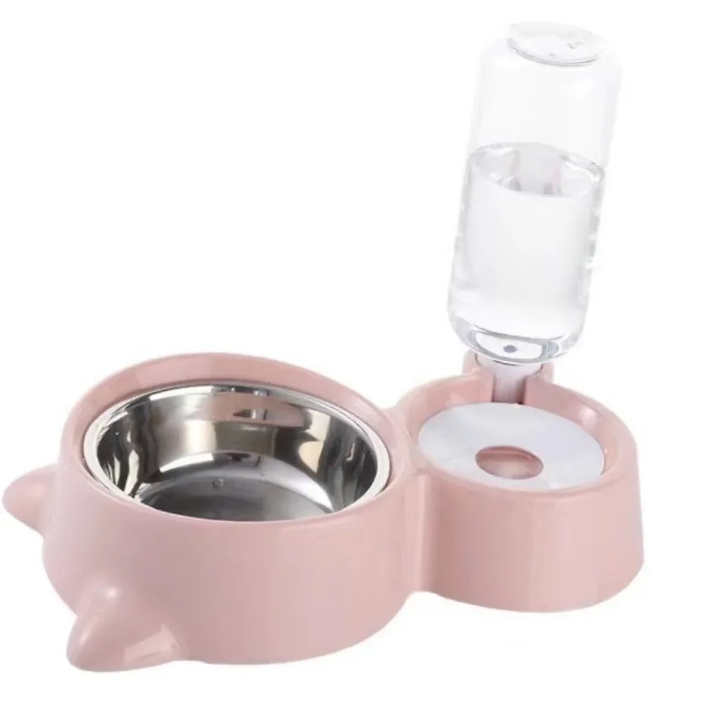 Pet Water Dispenser for Cats and Dogs Automatic Water Storage Pet Food Bowl Food Container with Waterer Pet Supplies