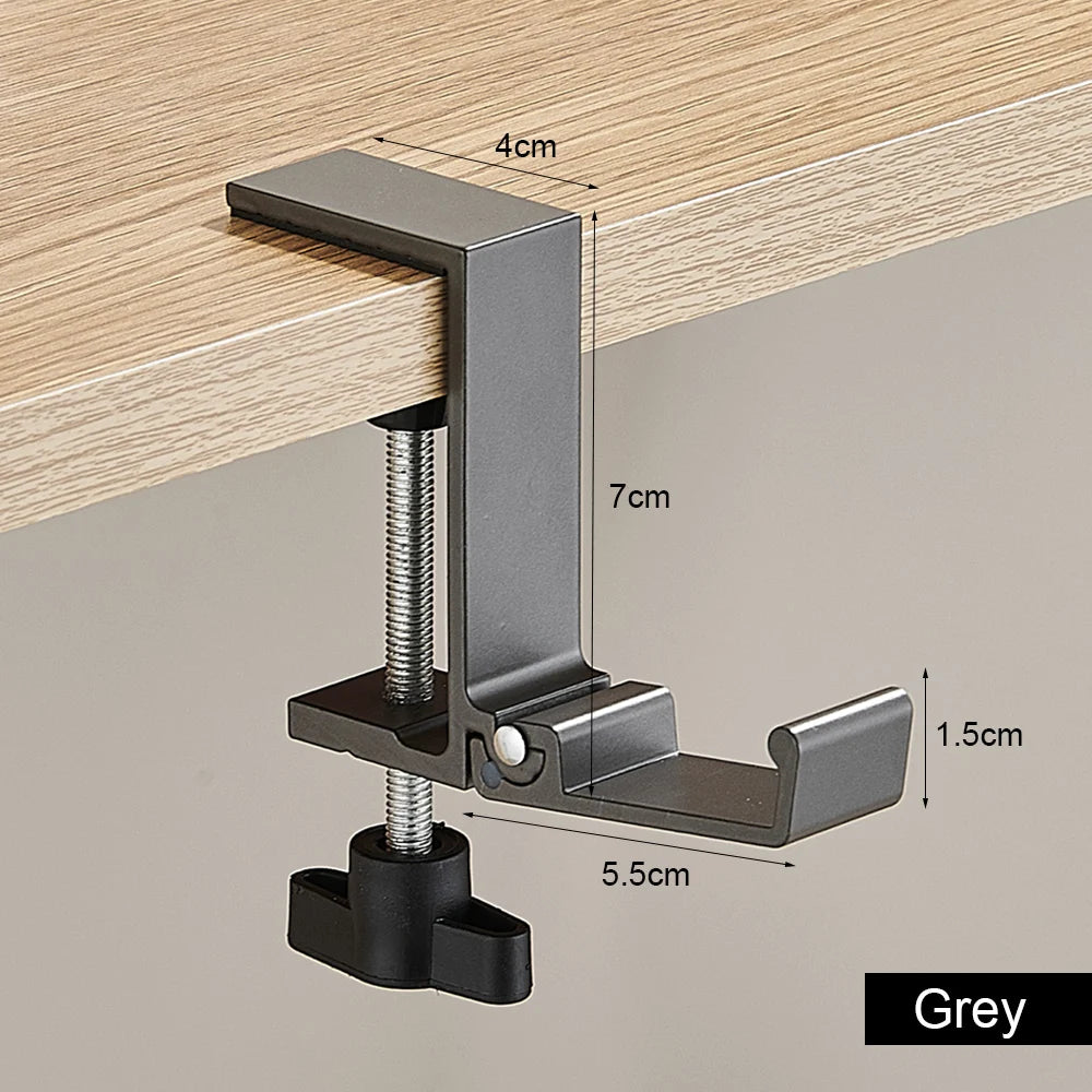 Adjustable Desk Edge Hook Punch-free Hanging Bag Hanger Removable Handbag Holders Foldable Multi-functional Table Hook