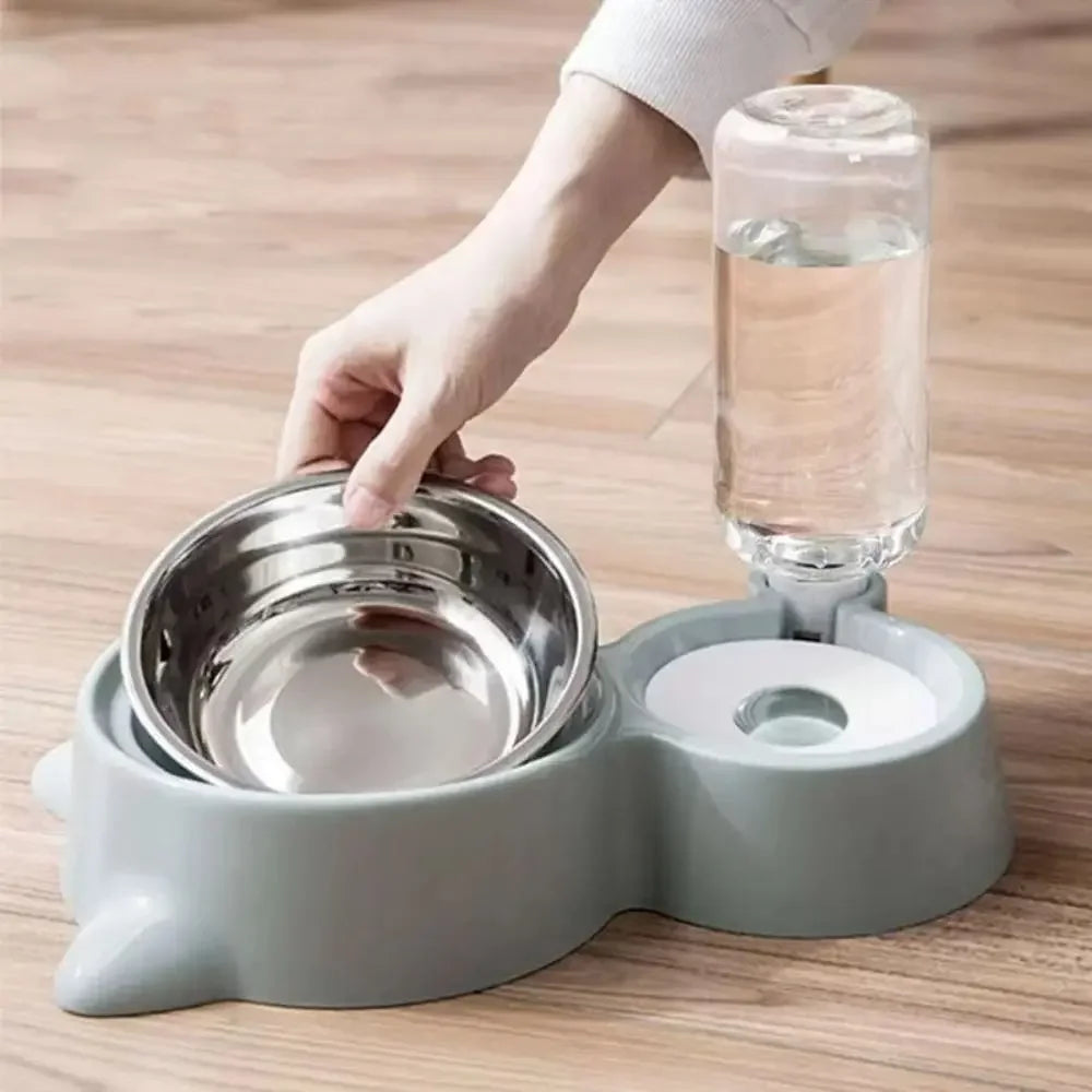 Pet Water Dispenser for Cats and Dogs Automatic Water Storage Pet Food Bowl Food Container with Waterer Pet Supplies