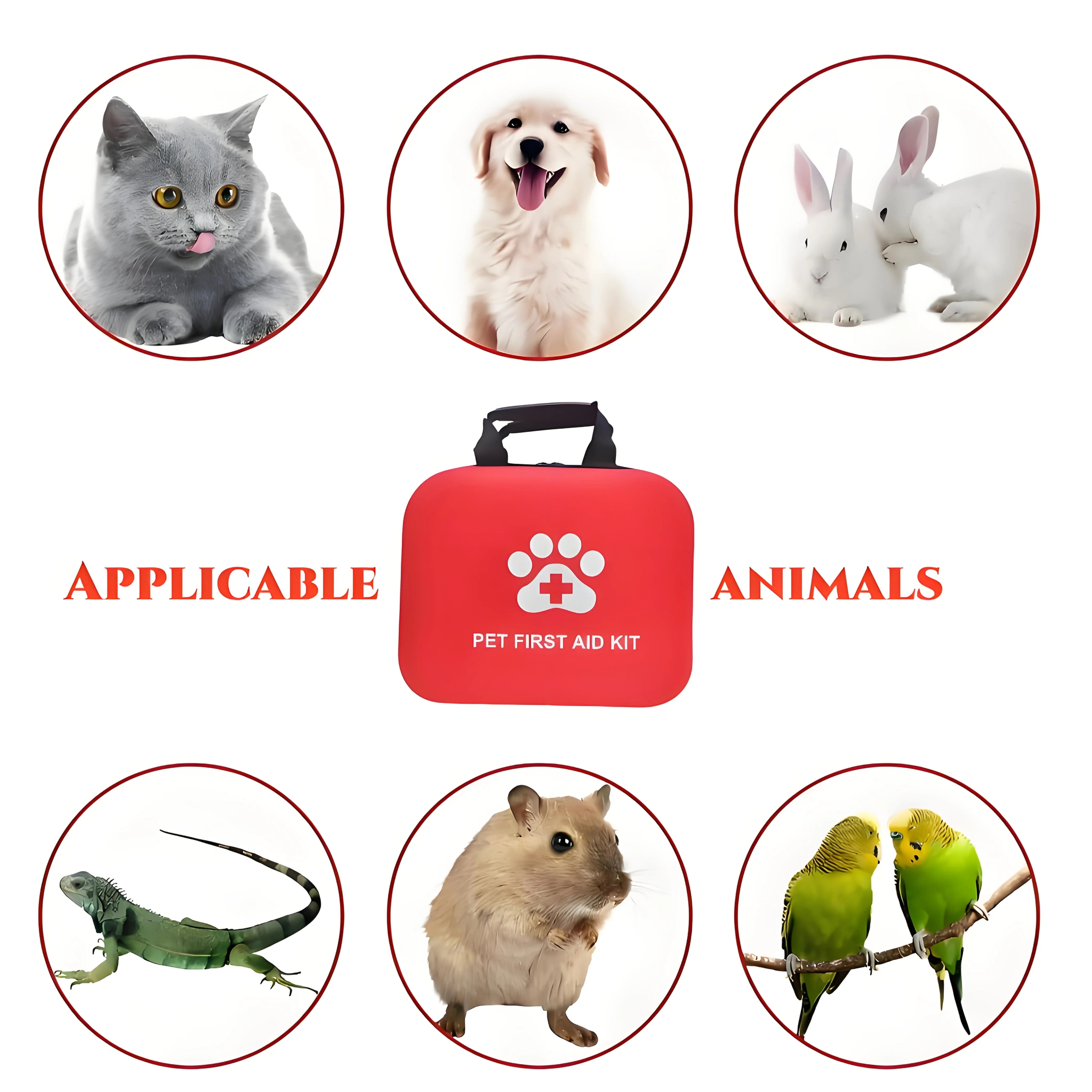 Pet First Aid Kit, Emergency Survival Kit, Pet First Aid Supplies, Dog Health Products, Reptile Medical Kit