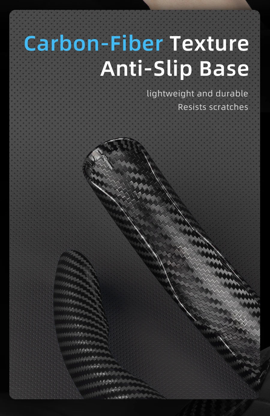 Suitable for Volkswagen Carbon Fiber Texture Steering Wheel Cover with Segmented