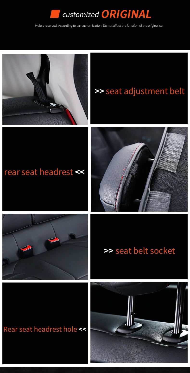 Car Seat Cover Leather Front Auto Seat Cushion Covers Car Styling Interior Accessories Pad Mat