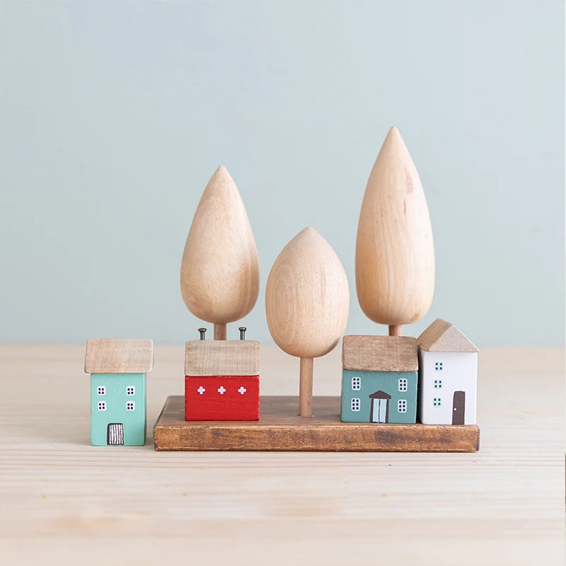 vintage wooden house ornaments