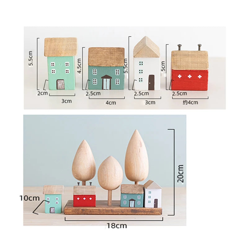 vintage wooden house ornaments