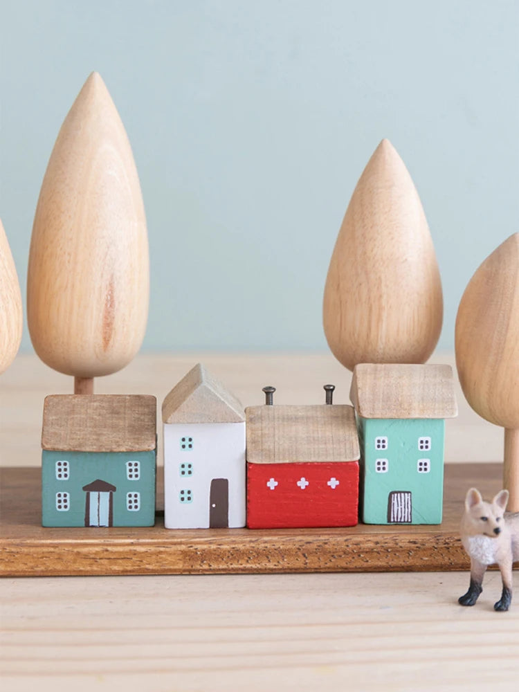 vintage wooden house ornaments
