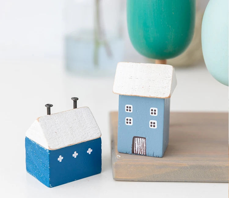 vintage wooden house ornaments