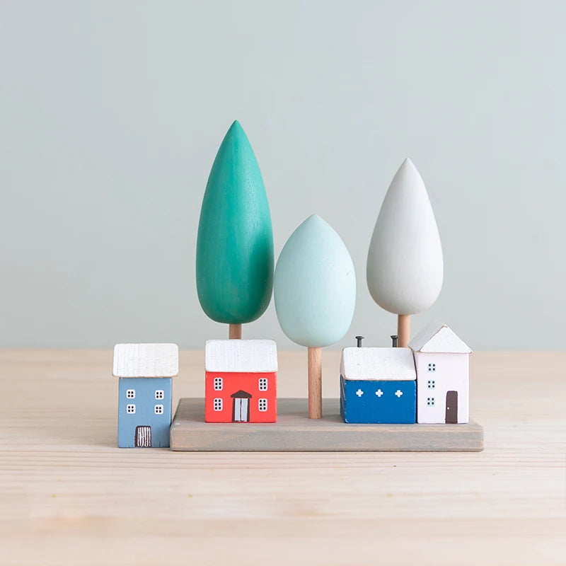 vintage wooden house ornaments