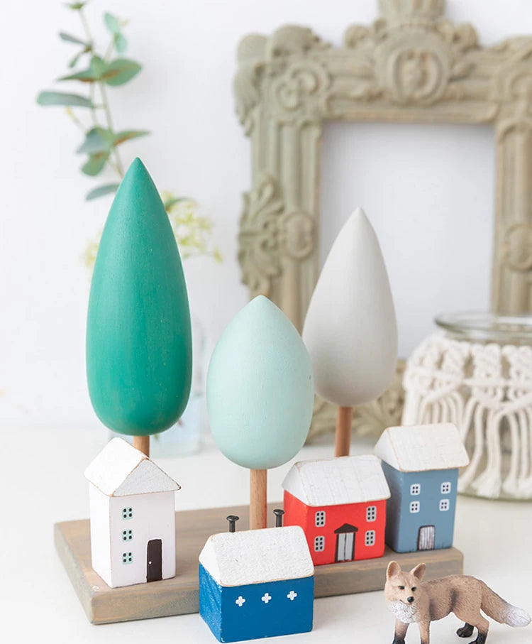 vintage wooden house ornaments
