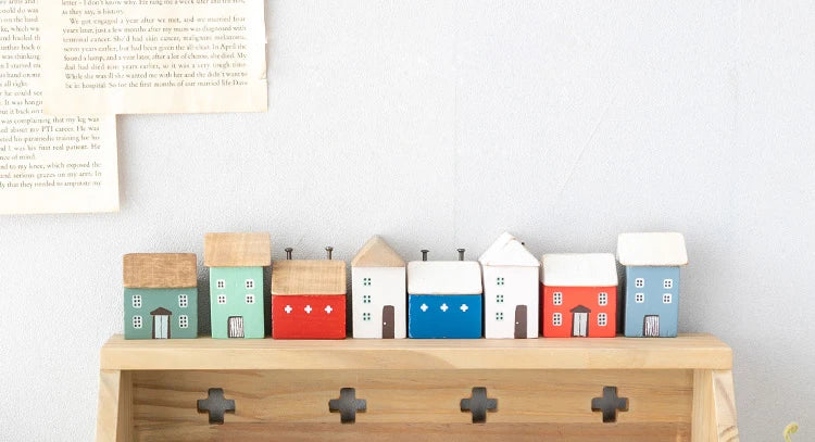 vintage wooden house ornaments