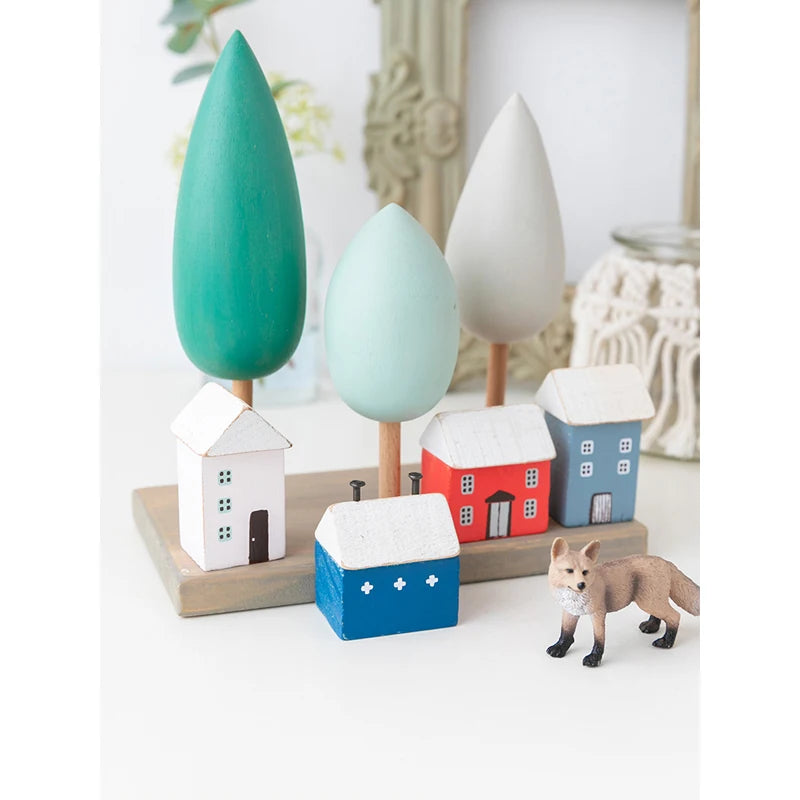 vintage wooden house ornaments