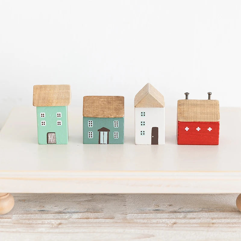 vintage wooden house ornaments