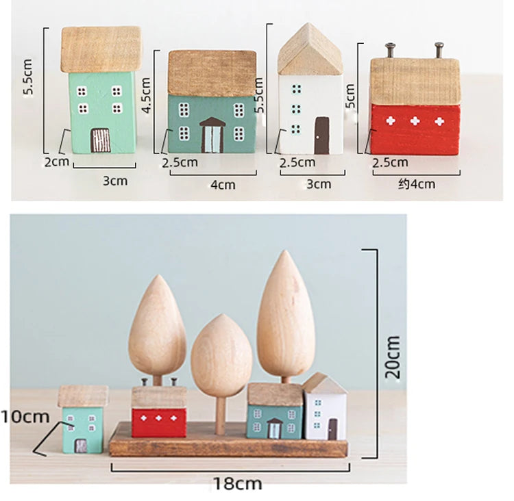 vintage wooden house ornaments