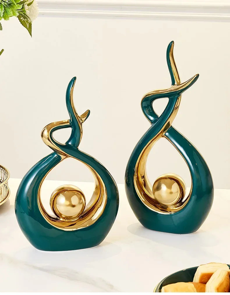 Nordic ceramic figurines for home decor