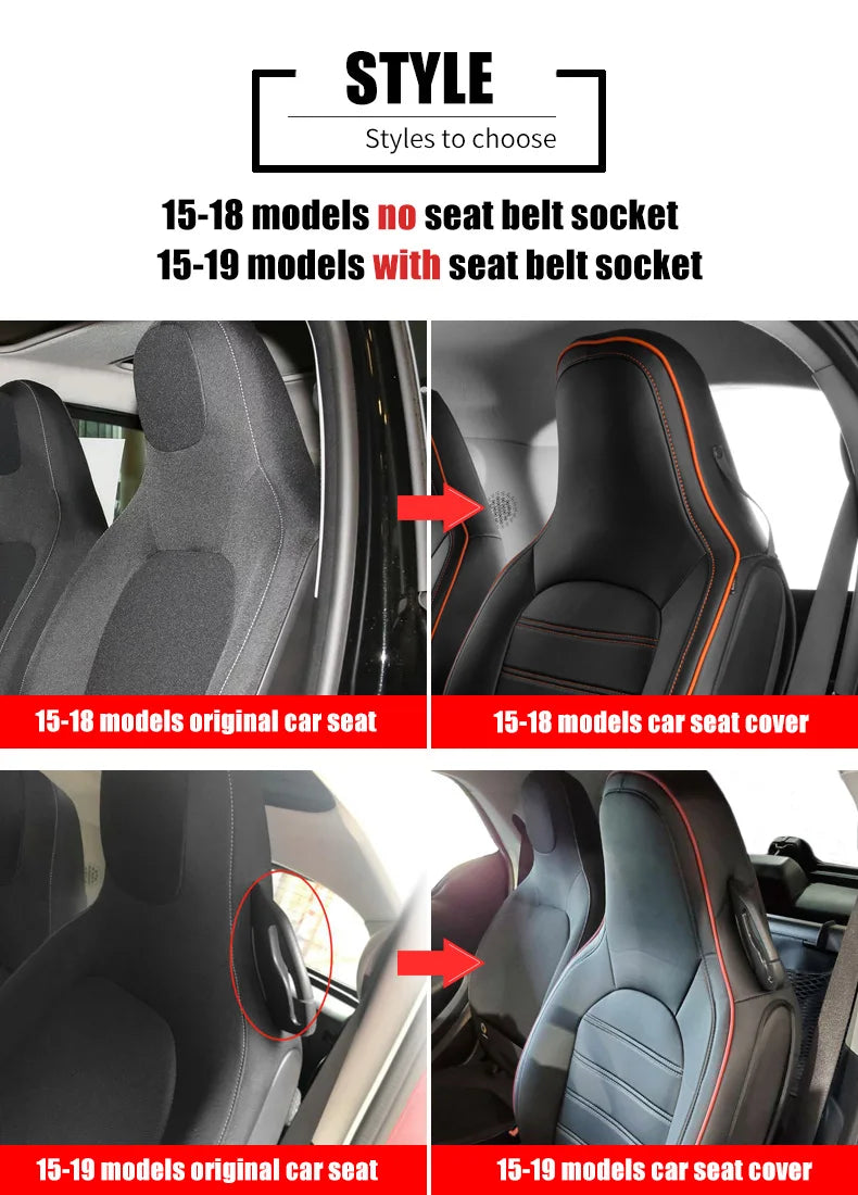 Car Seat Cover Leather Front Auto Seat Cushion Covers Car Styling Interior Accessories Pad Mat