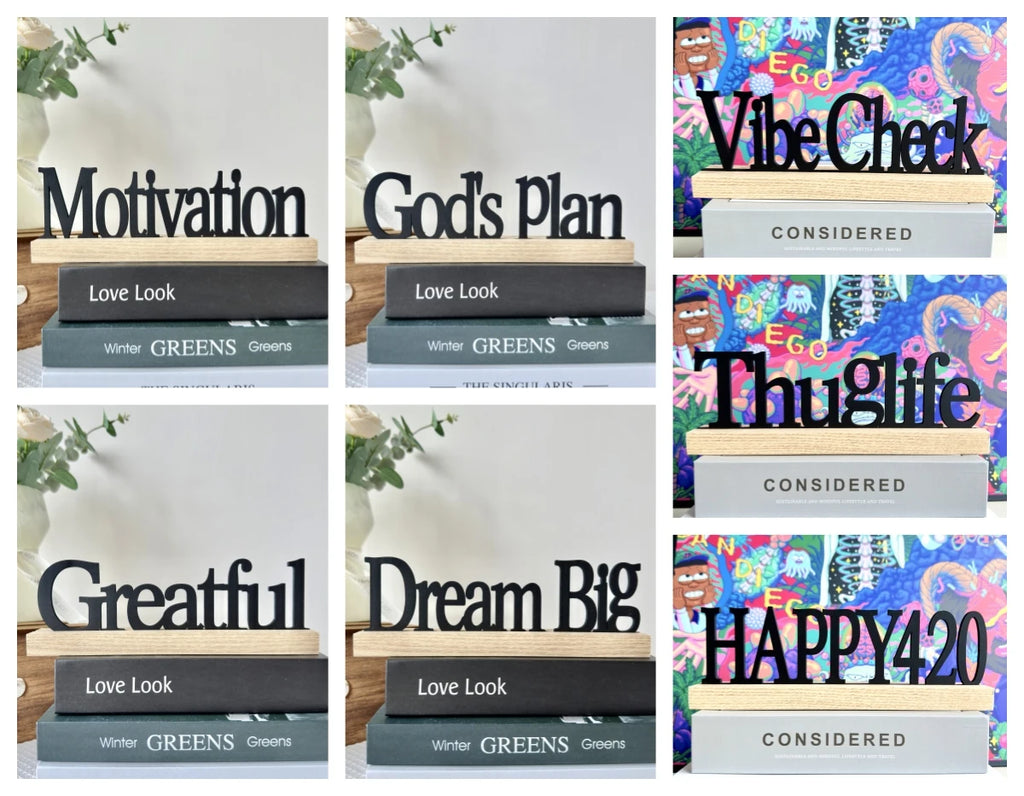 Wooden inspirational home decoration 