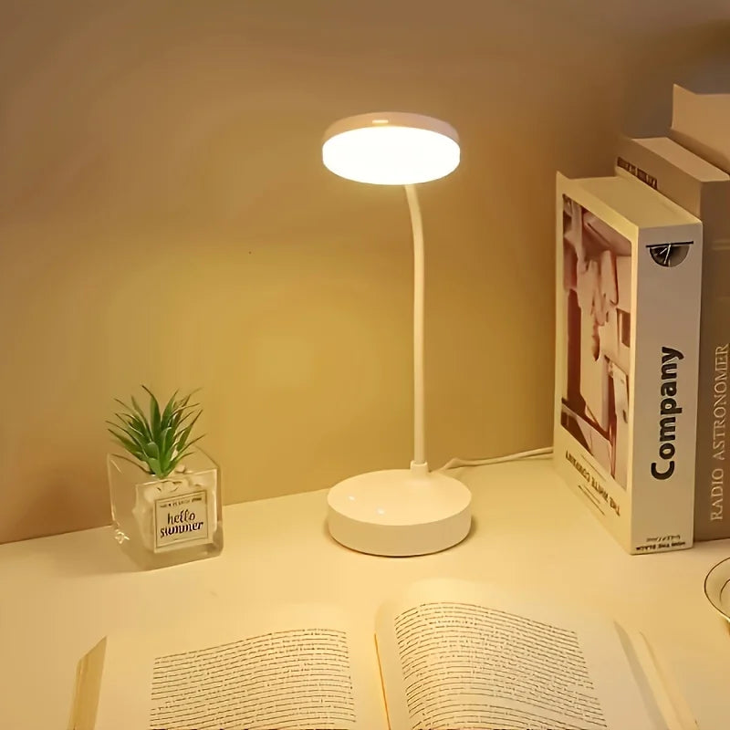 LED Desk Lamp With USB Charging Port Flexible LED White Light Perfect for Home Office Reading Study