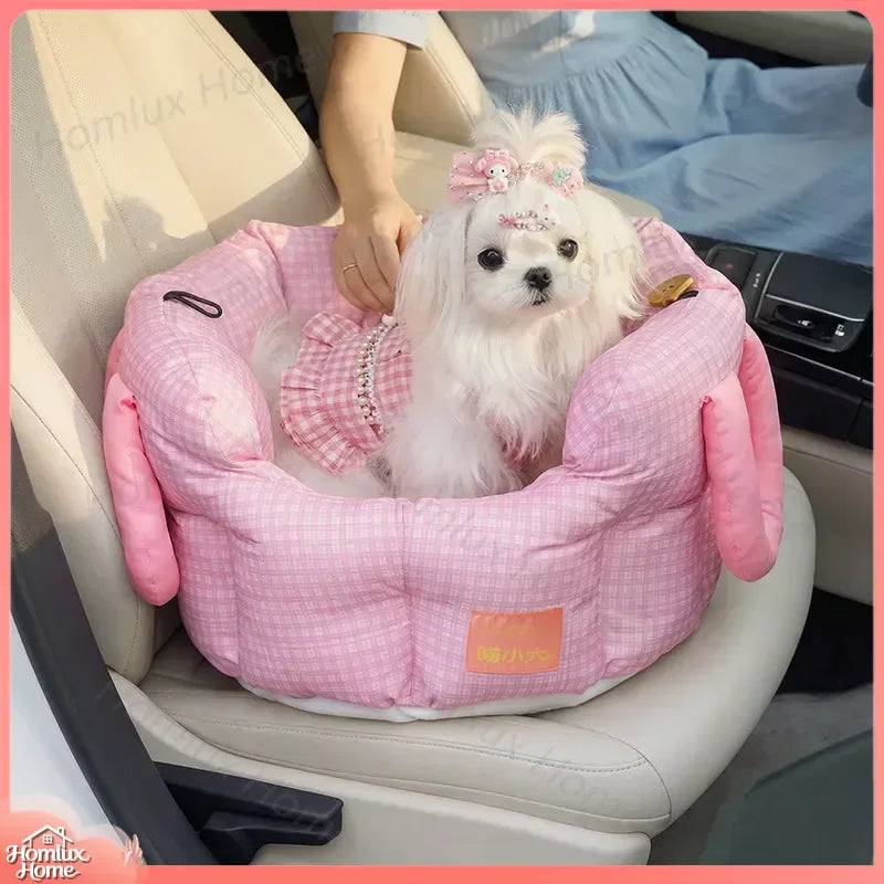 Car Kennel for Dogs Cats Small Pets Travel Carrier Anti-Slip Waterproof Car Seat Cover Dog Crate Pad Pet Car Mat Co-Pilot