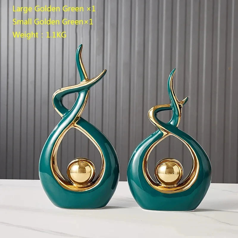 Nordic ceramic figurines for home decor