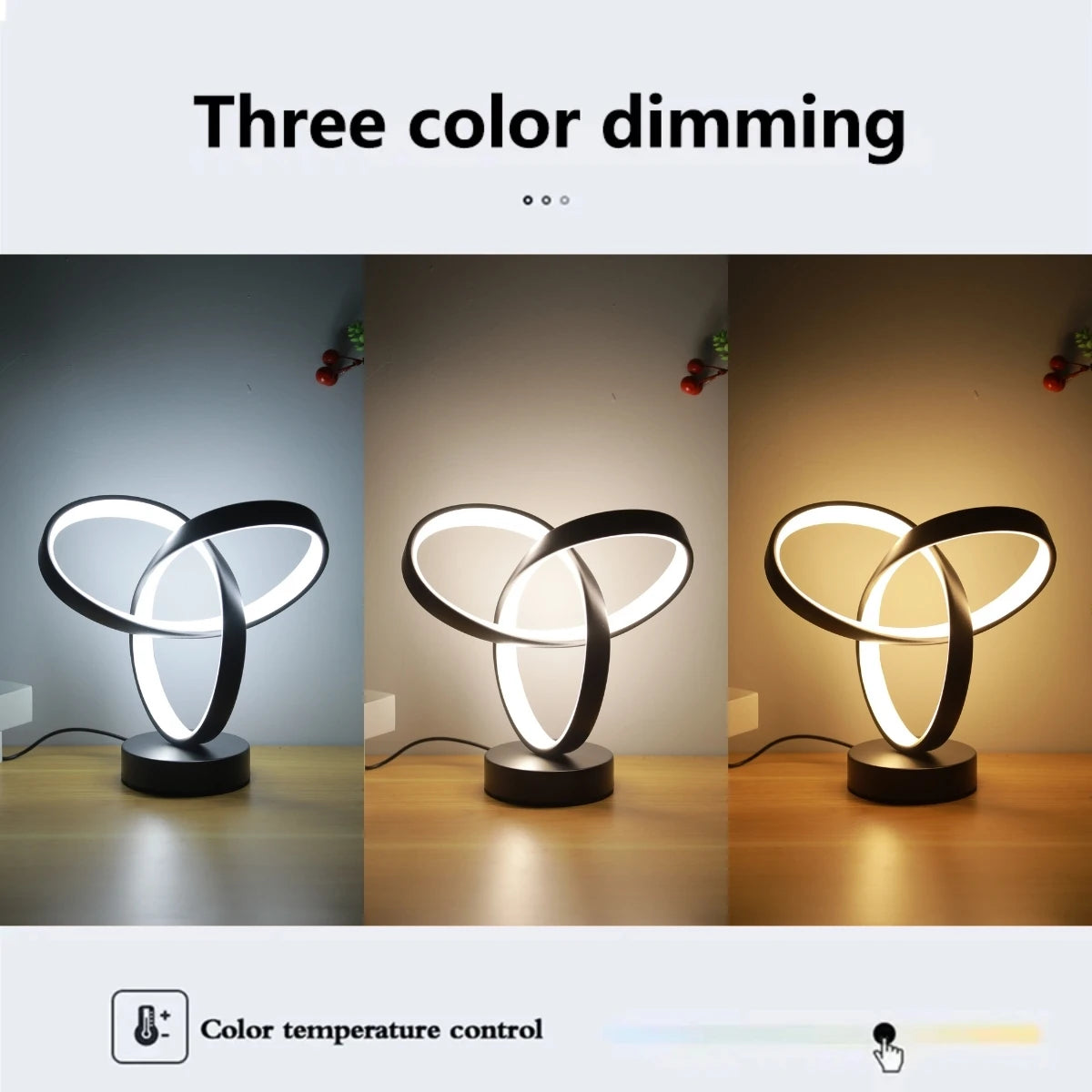 Modern and stylish LED desk lamp - USB dimmable, perfect for office, bedroom, study decoration,