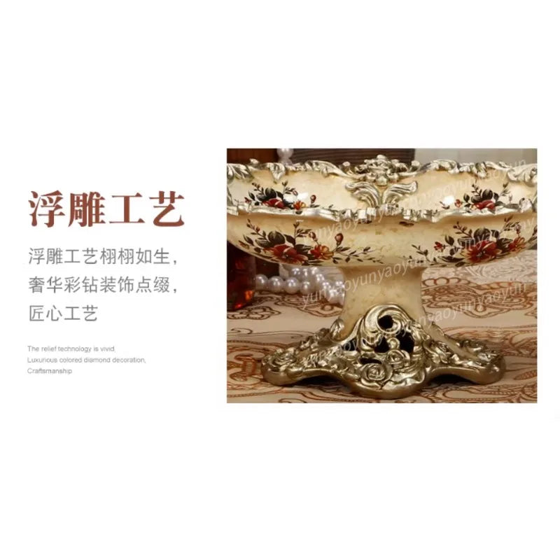 Home Living Room Decorative Resin Dried Fruit Plate Coffee Dining Table Locker Craft Ornament