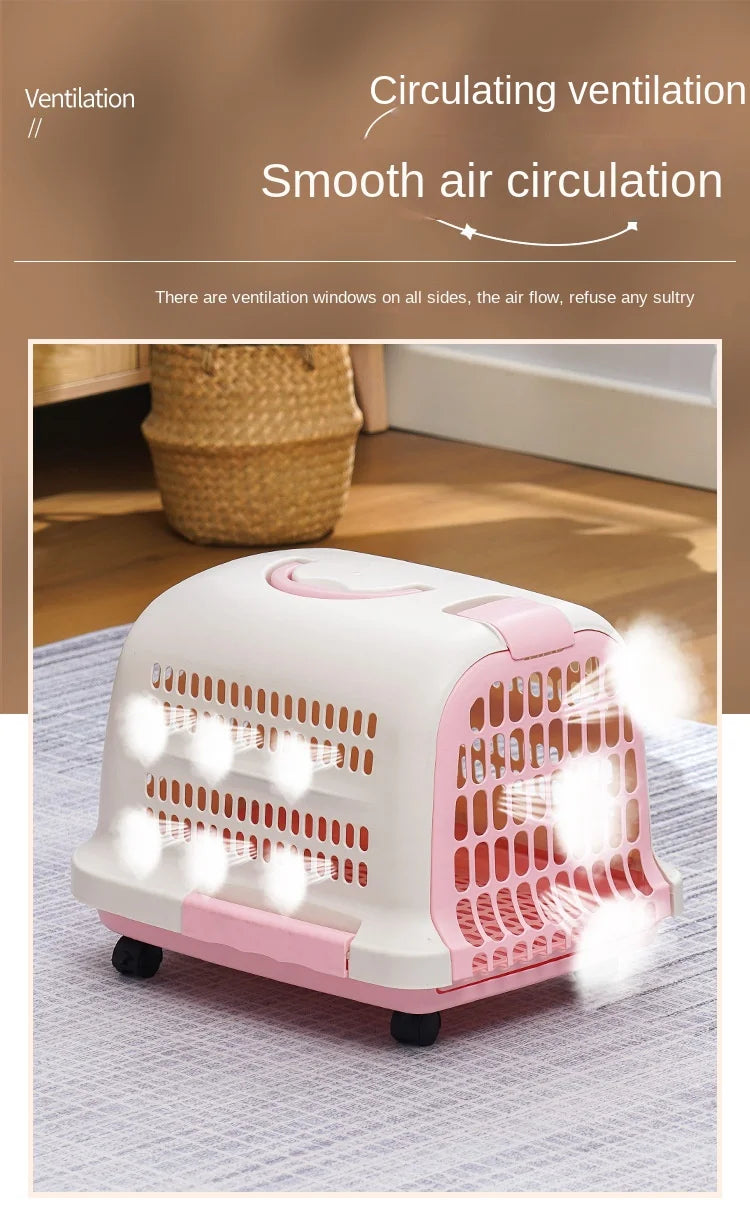 Portable Plastic Pet Carrier Durable