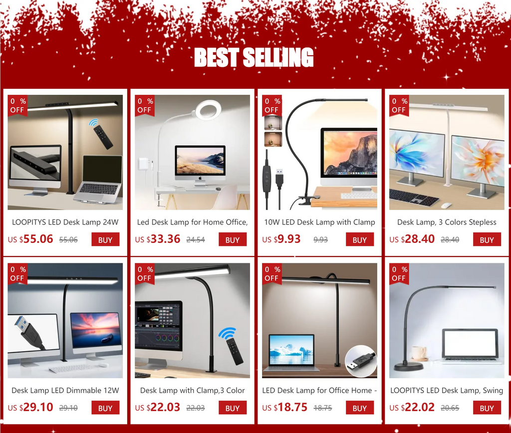 Desk Lamp, 3 Colors Stepless Dimming LED Desk Lamps for Home Office Adjustable Memory Desk