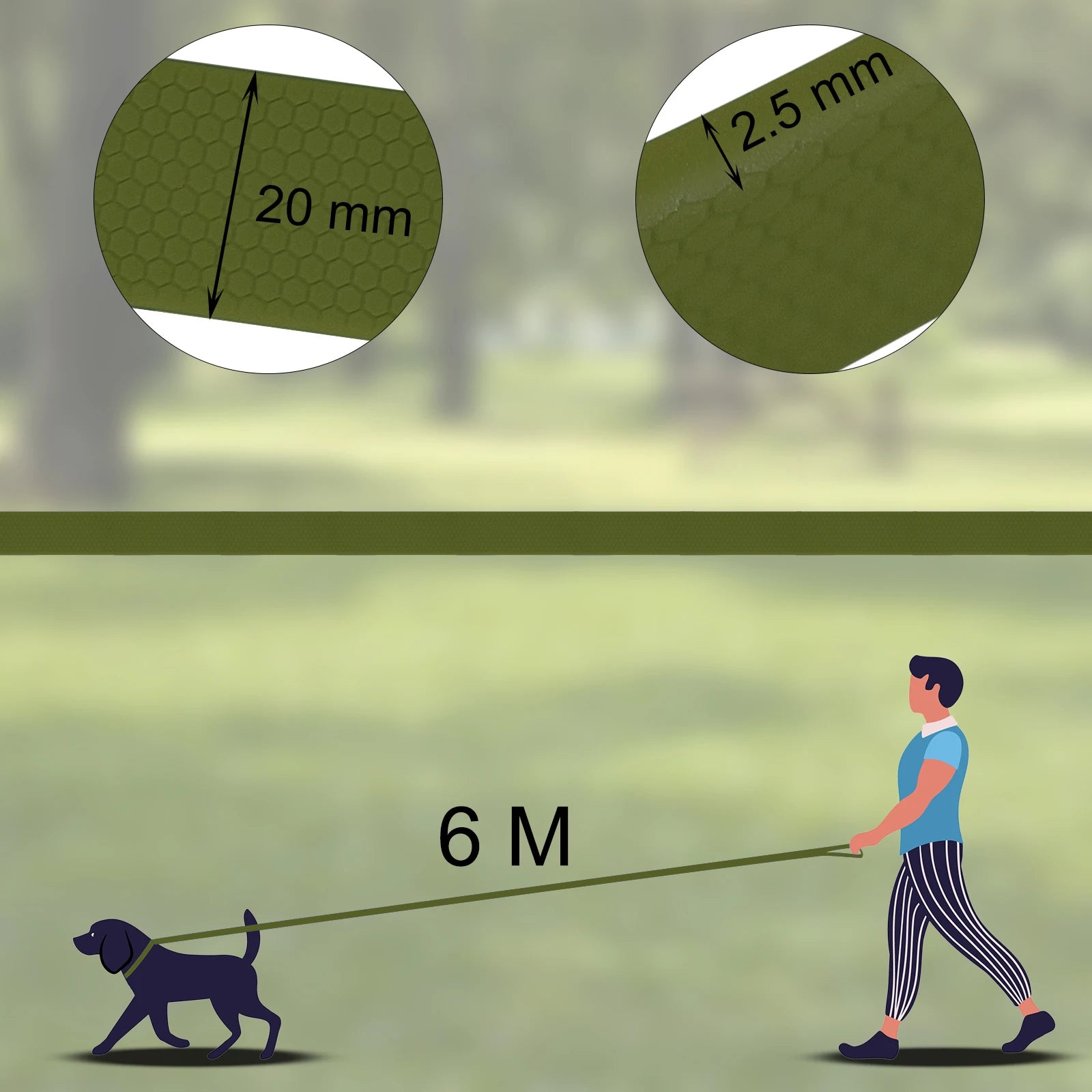 Football Textures Pet Supplies PVC Long Dog Leash Small Big Dogs Accessories Leash for Beagle Husky 3M 6M Pets Leads