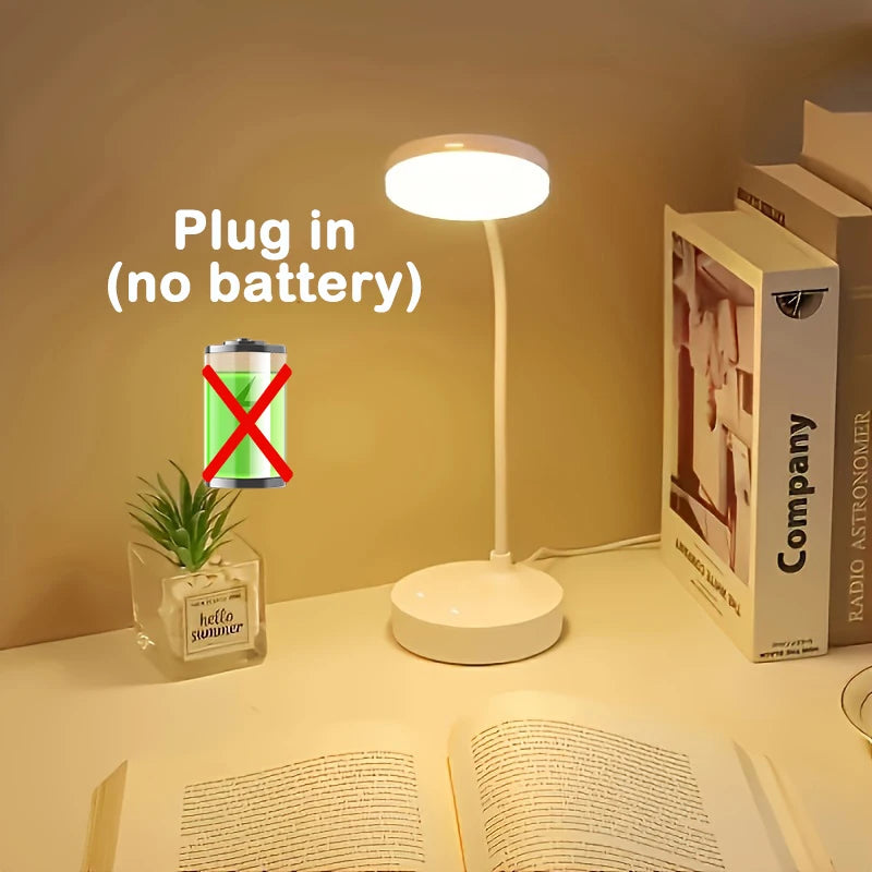 LED Desk Lamp With USB Charging Port Flexible LED White Light Perfect for Home Office Reading Study