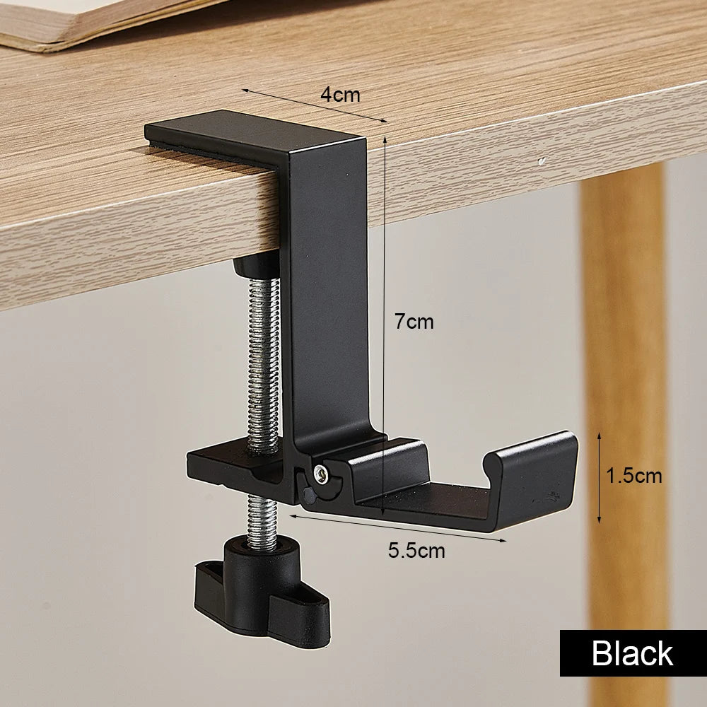 Adjustable Desk Edge Hook Punch-free Hanging Bag Hanger Removable Handbag Holders  Foldable Multi-functional Table Hook