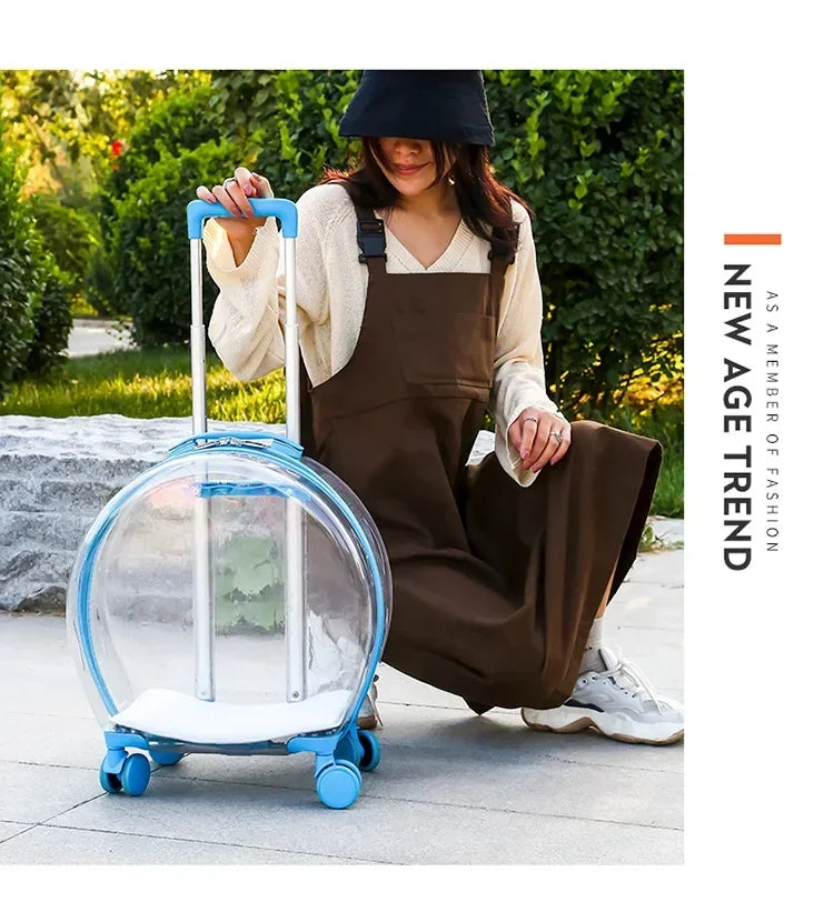 Puppy Move Trolley Cat Carriers Transparent