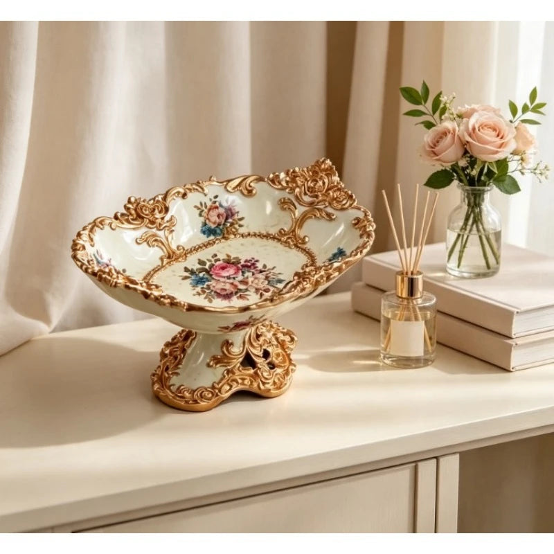 Home Living Room Decorative Resin Dried Fruit Plate Coffee Dining Table Locker Craft Ornament