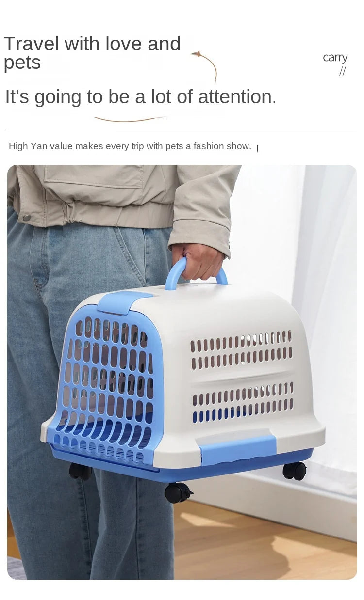 Portable Plastic Pet Carrier Durable