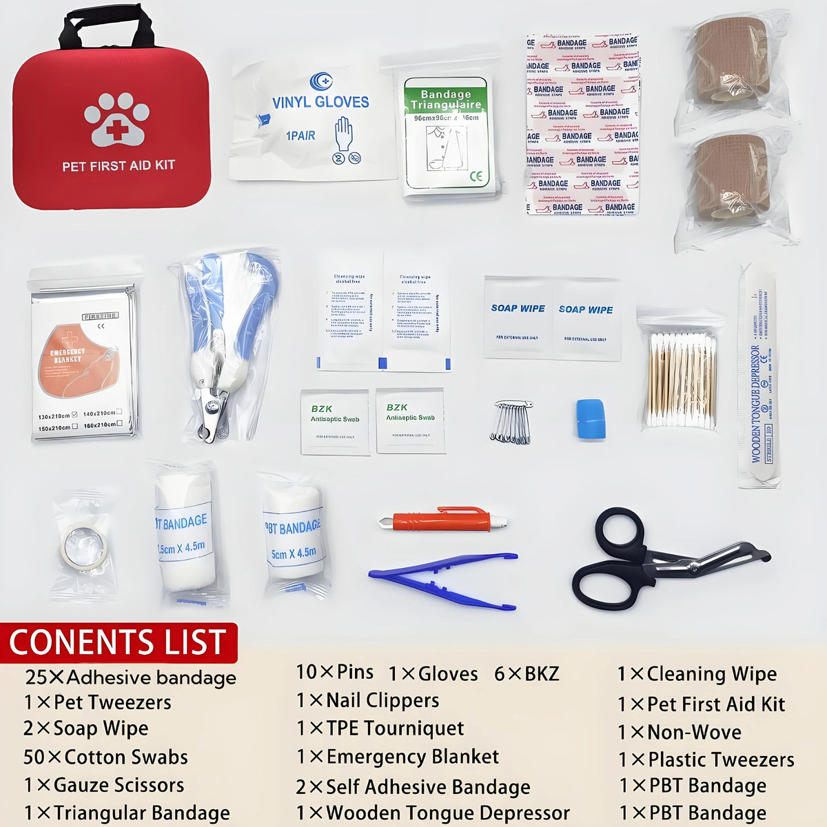 Pet First Aid Kit Emergency Survival Kit