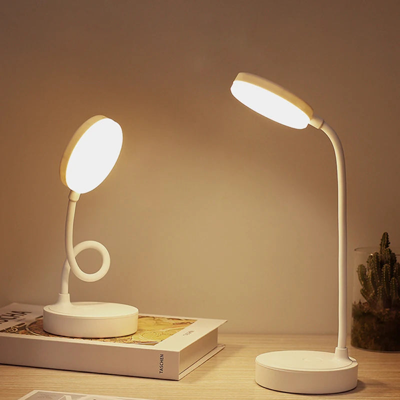 LED Desk Lamp 3 Levels Dimmable USB Rechargeable Battery Powered Portable Touch Table Light Eye protection