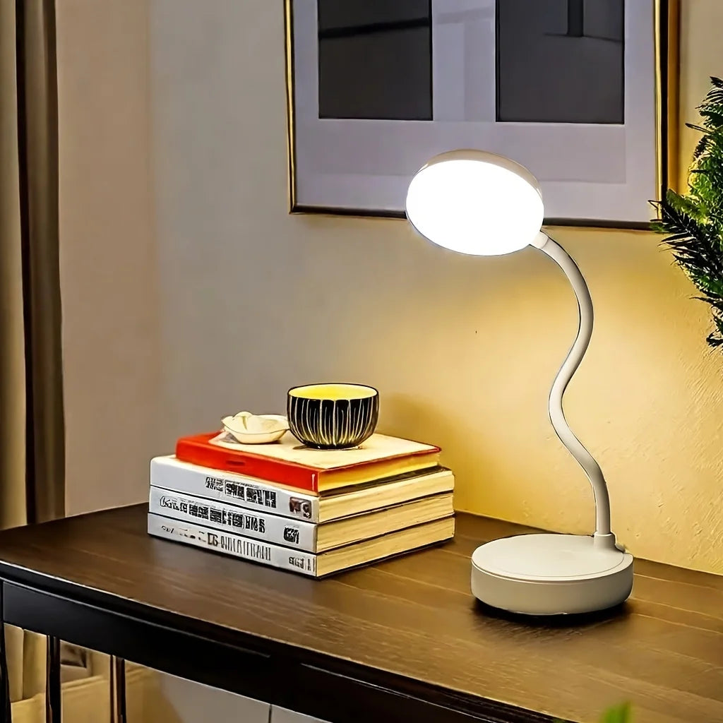 LED Desk Lamp With USB Charging Port Flexible LED White Light Perfect for Home Office Reading Study
