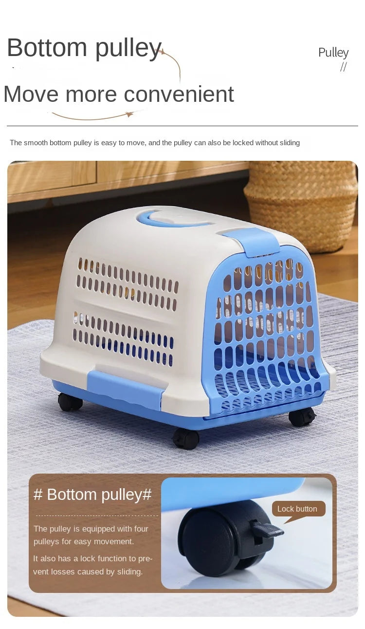 Portable Plastic Pet Carrier Durable