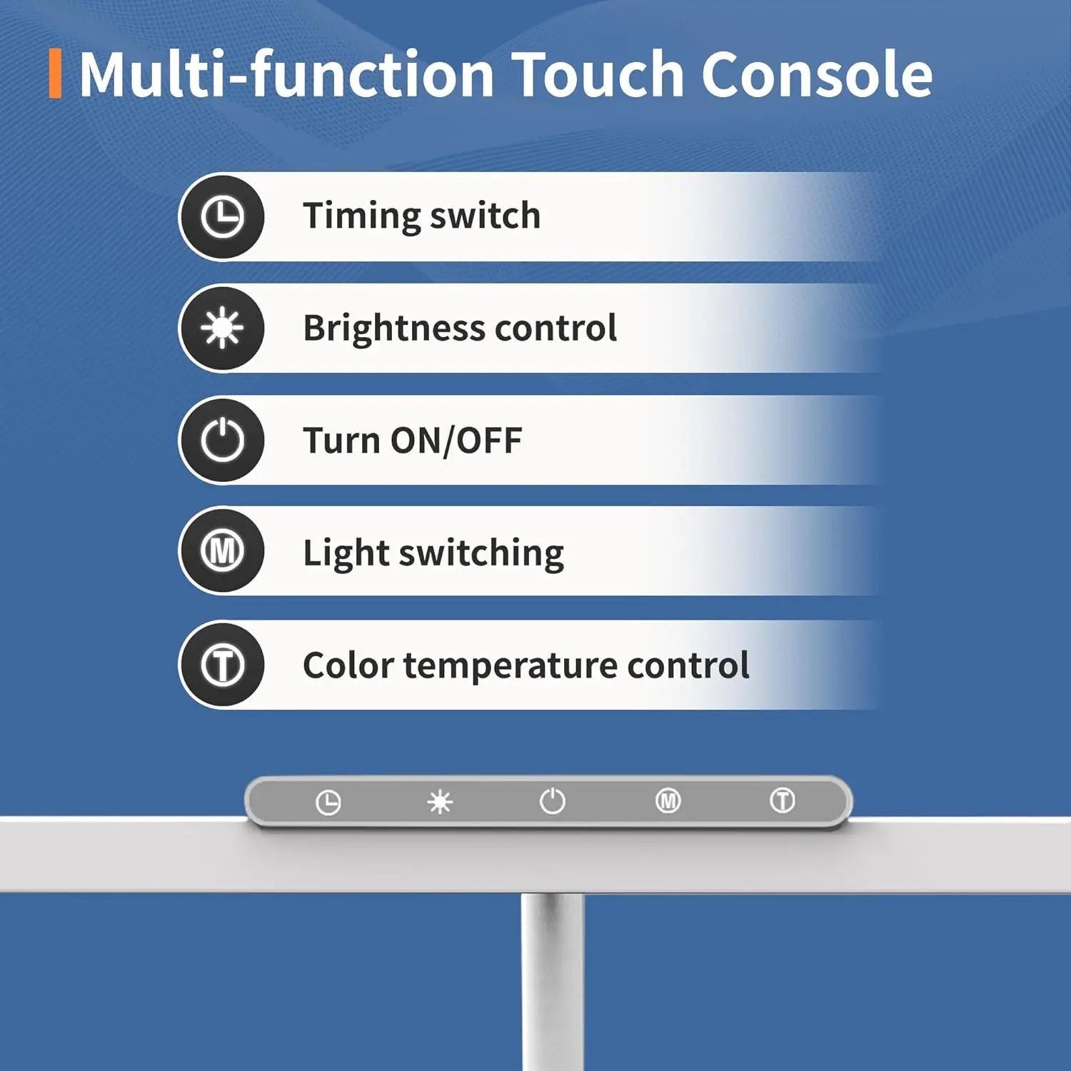 Desk Lamp, 3 Colors Stepless Dimming LED Desk Lamps for Home Office Adjustable Memory Desk