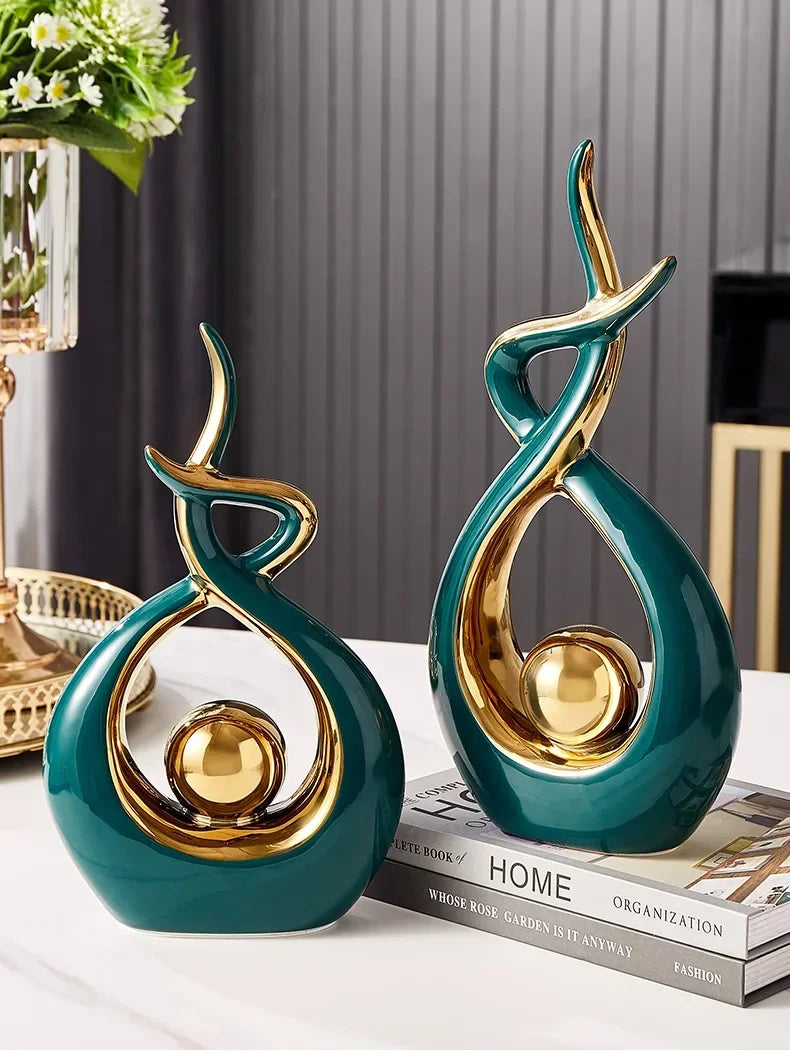 Nordic ceramic figurines for home decor