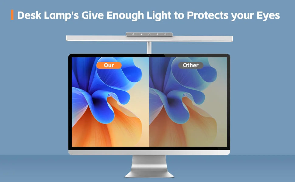 Desk Lamp, 3 Colors Stepless Dimming LED Desk Lamps for Home Office Adjustable Memory Desk