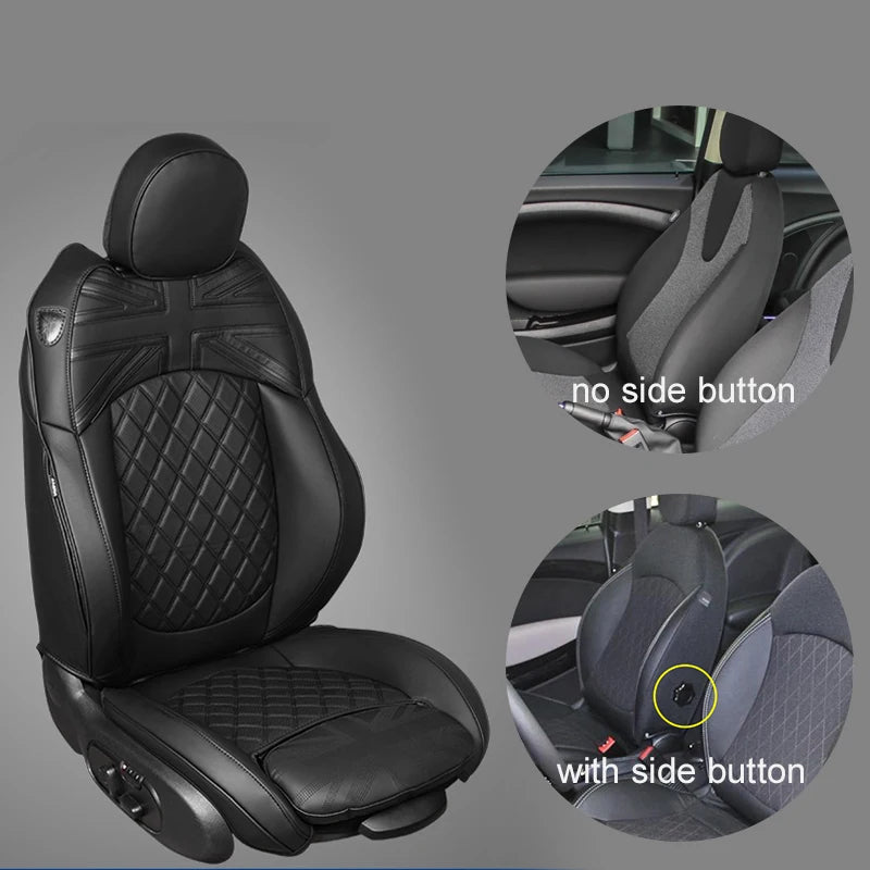 Car Accessories for MINI Cooper R50 R53 HATCHBACK R55 Clubman R56 R57 CABRIO R60 Countryman Custom  Seat Covers Leather Pad