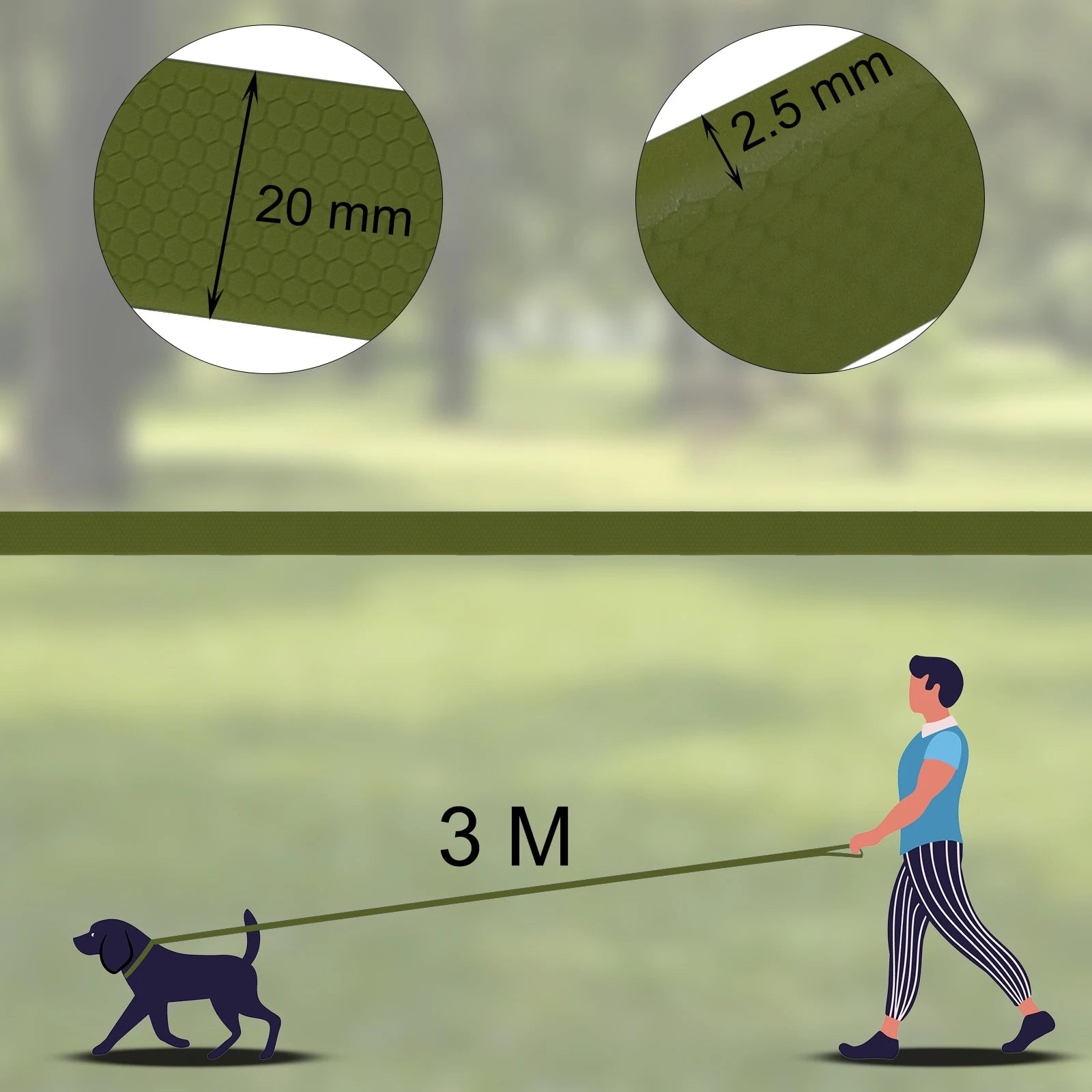 Football Textures Pet Supplies PVC Long Dog Leash Small Big Dogs Accessories Leash for Beagle Husky 3M 6M Pets Leads
