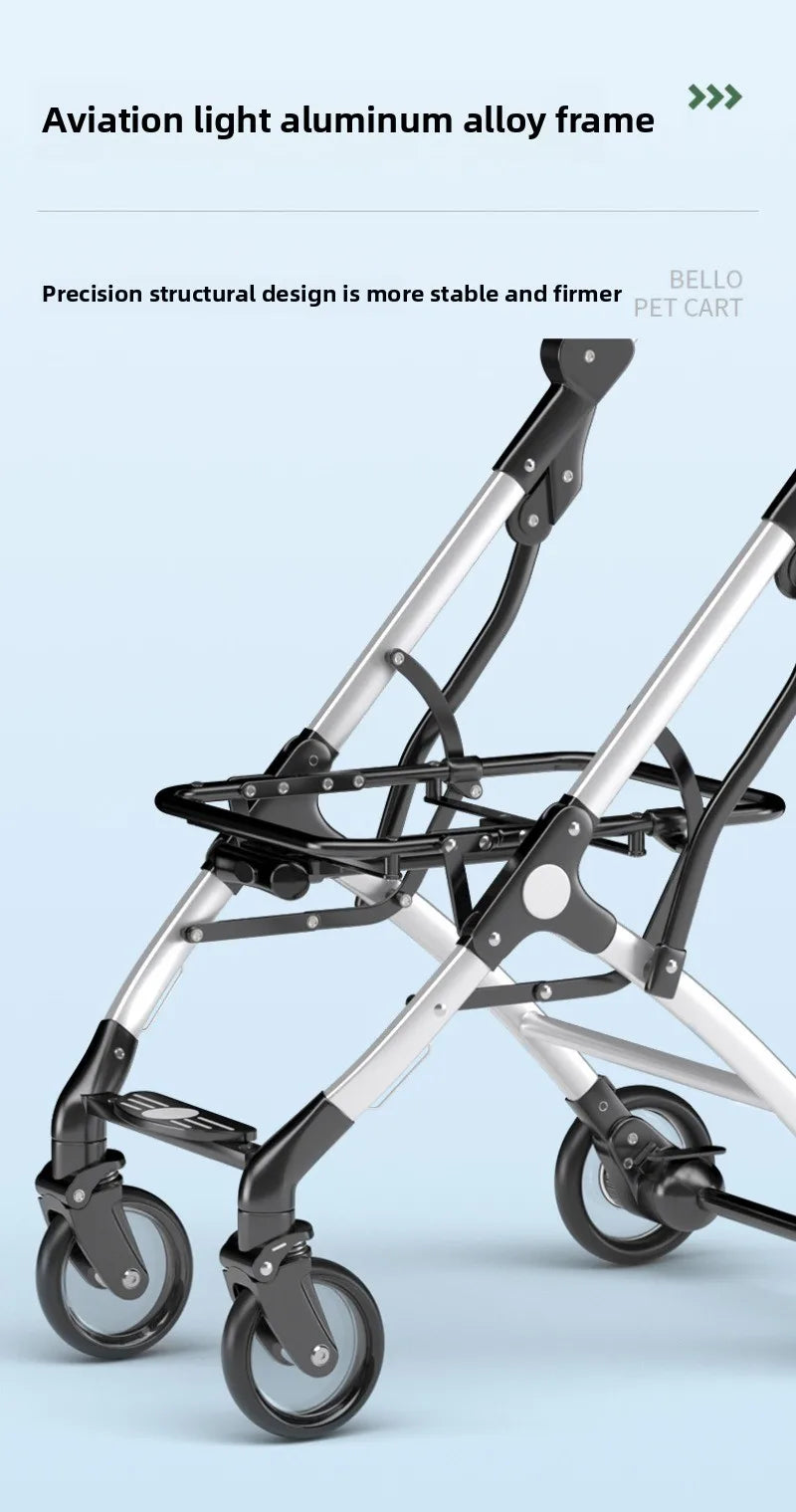 Pet Stroller Cats Dogs Carrier Wheels