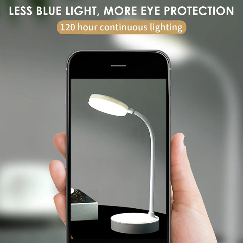 LED Desk Lamp 3 Levels Dimmable USB Rechargeable Battery Powered Portable Touch Table Light Eye protection