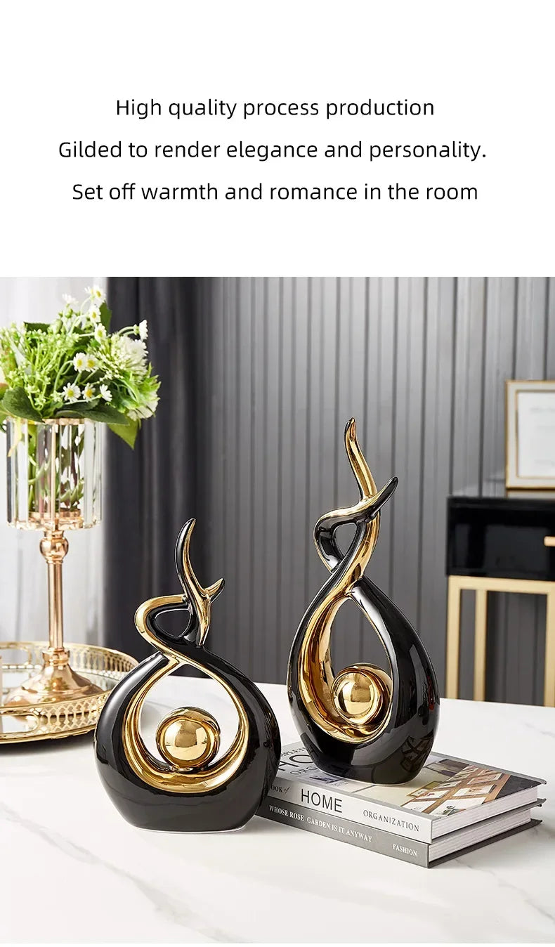 Nordic ceramic figurines for home decor