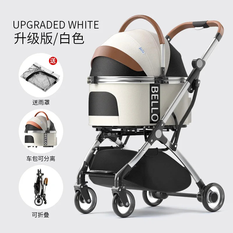 Pet Stroller Cats Dogs Carrier Wheels