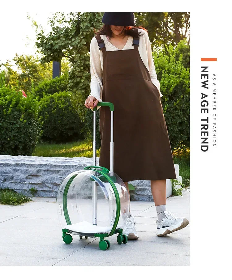 Puppy Move Trolley Cat Carriers Transparent