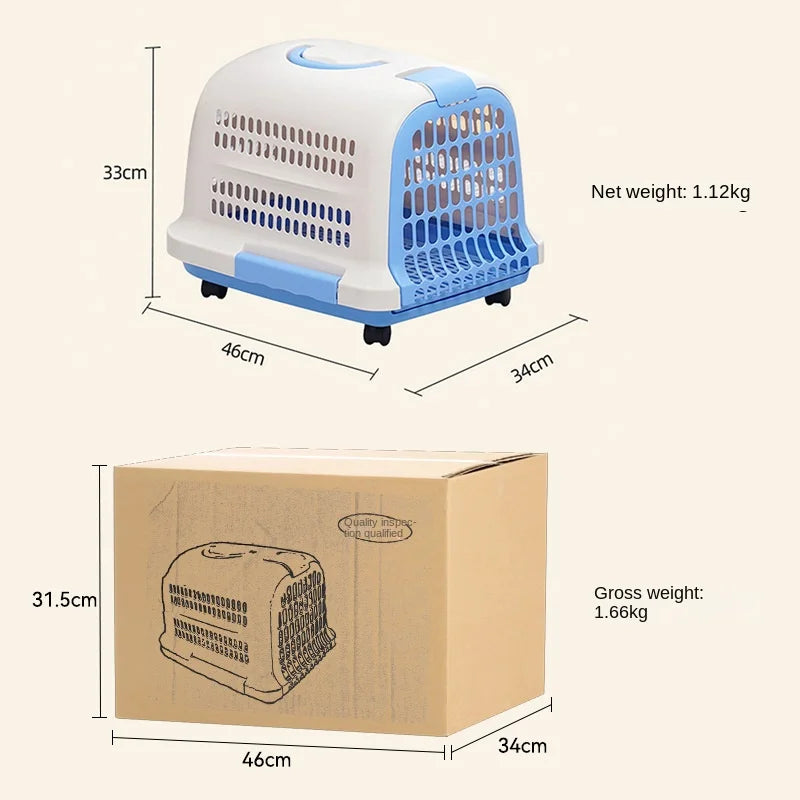 Portable Plastic Pet Carrier Durable